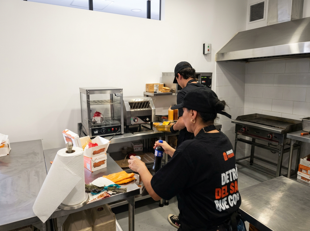 Cocina del modelo Dark Kitchen de Burgerthoven
